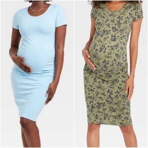 Maternity Bundle 🩵💚 2 Ingrid & Isabel Maternity dresses XL